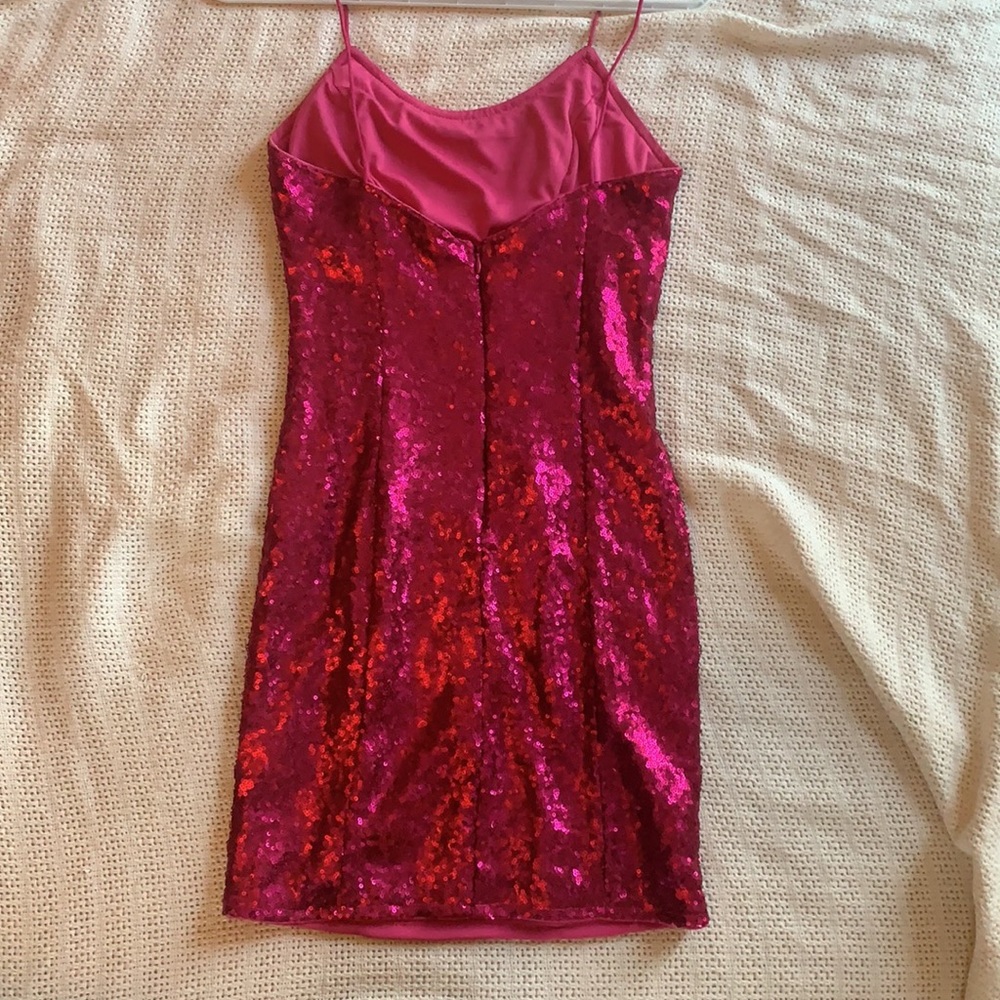 hot pink sequin dress - Picture 2 of 3